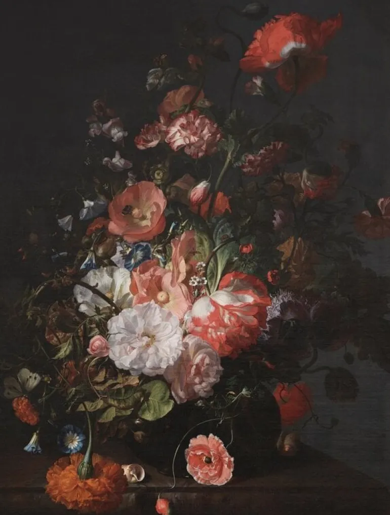 Golden age flowers behang WP-789 - 292,2x280cm