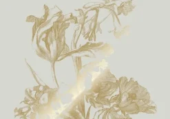 Goud Engraved bloemen behang zand MW-127 400x280cm