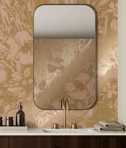 Goud Engraved bloemen behang MW-139 - 400x280cm