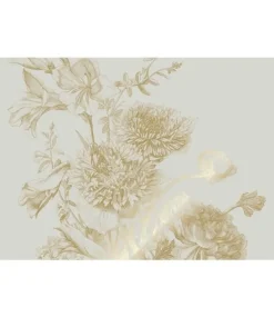 Goud Engraved bloemen behang zand MW-143 200x280cm