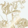 Goud Engraved bloemen behang off-white MW-124 400x280cm