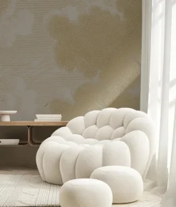 Goud Engraved clouds grijs behang MW-187- 400x280cm