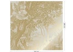 Goud Engraved landschappen behang zand MW-092 200x280cm