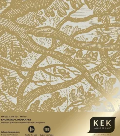 Goud Engraved landschappen behang zand MW-092 200x280cm