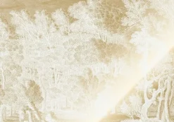 Goud Engraved landschappen behang off-white MW-152 200x280cm