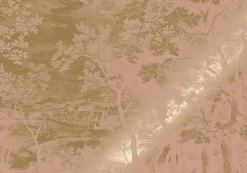 Goud Engraved landschappen behang nude MW-172 400x280cm