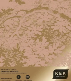 Goud Engraved landschappen behang nude MW-172 400x280cm