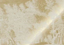 Goud Engraved landschappen behang zand MW-155 200x280cm