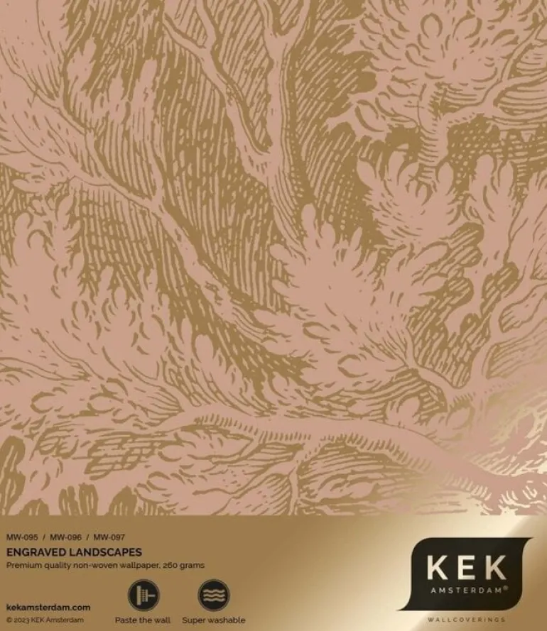 Goud Engraved landschappen behang nude MW-097 400x280cm