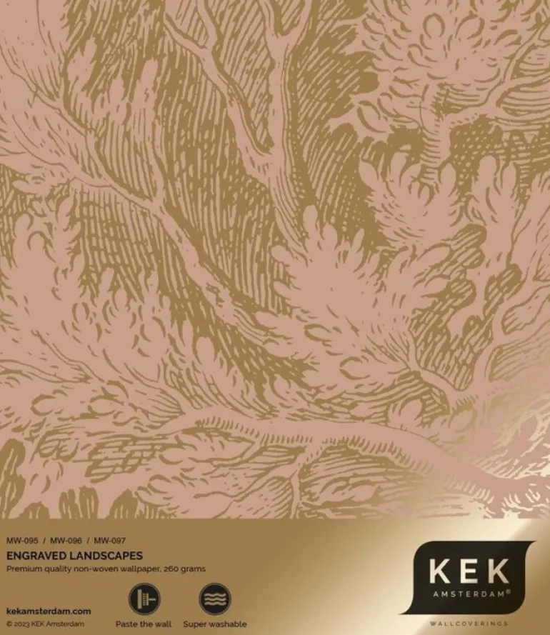 Goud Engraved landschappen behang nude MW-096 300x280cm