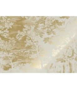 Goud Engraved landschappen behang zand MW-167 200x280cm