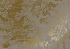 Goud Engraved landschappen behang grijs MW-175 400x280cm