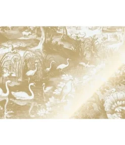 Goud Engraved landschappen behang off-white MW-102 300x280cm