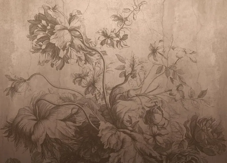 Gradient Flowers behang FU-031 - 292,2x280cm nude