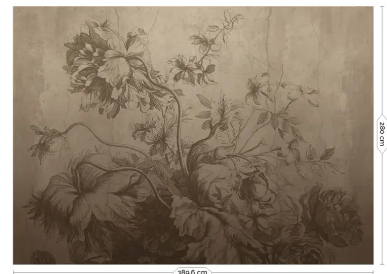 Gradient Flowers behang FU-029 - 389,6x280cm beige
