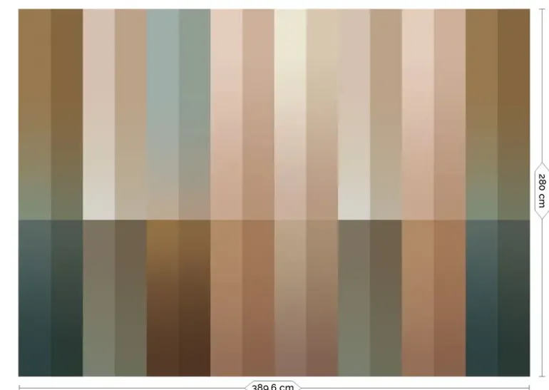 Gradient Stripes behang FU-026 - 389,6x280cm multikleur