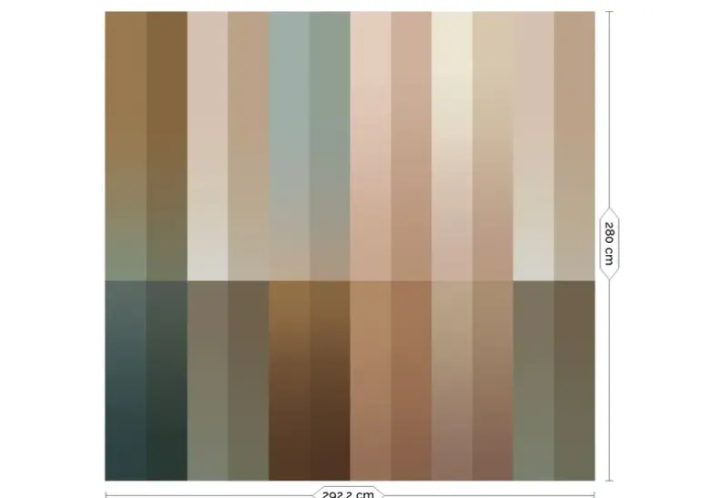 Gradient Stripes behang FU-025 - 292,2x280cm multikleur