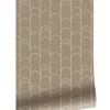 Grafische lijnen behang 100x280cm klei WP-739