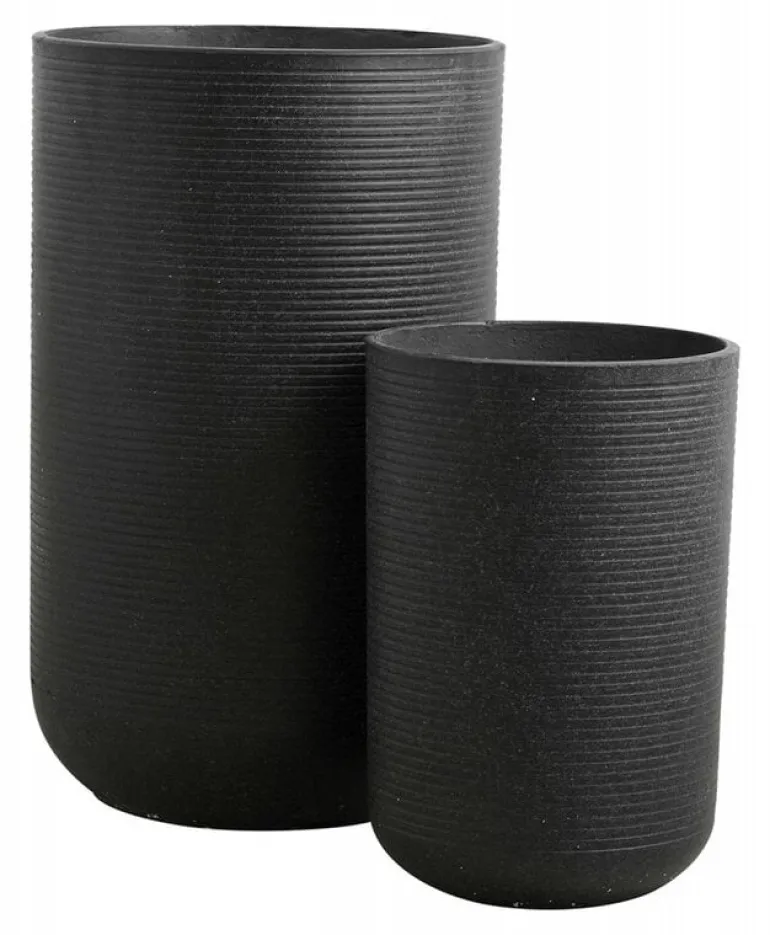 Granito bloempotten zwart - 29008