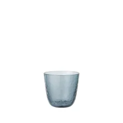 Hammered glazen blauw set van 12 stuks - 14496281