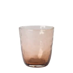 Hammered glazen 33,5cl bruin - set van 12 stuks