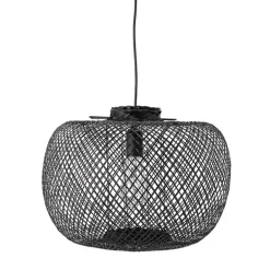Hanglamp bamboe - zwart
