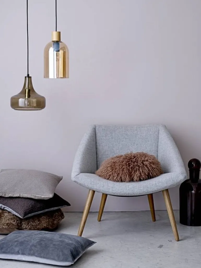 Hanglamp bruin glas