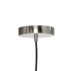 Hanglamp glas/metaal - nikkel