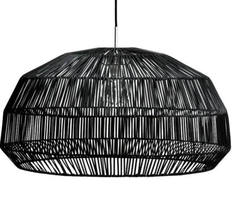 Hanglamp Nama 1 zwart rotan ø72cm