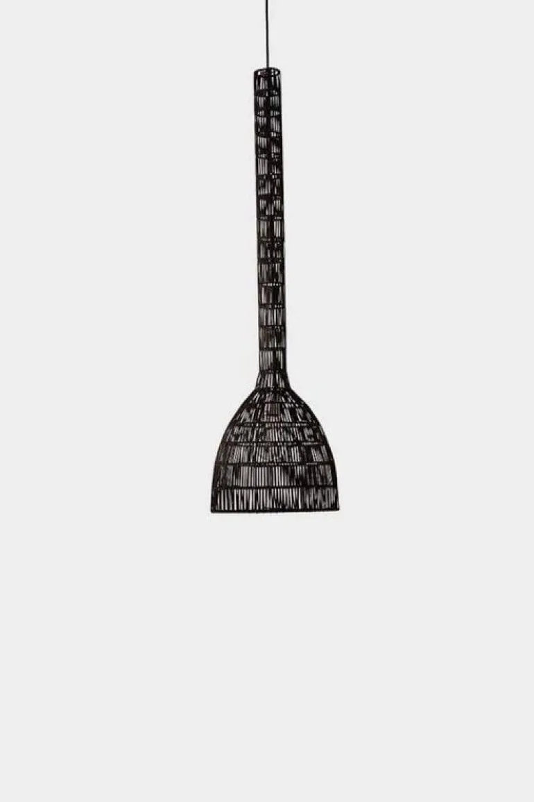 Hanglamp Umut 3 zwart rotan ø35cm