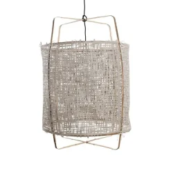 Hanglamp Z1 bamboe grijs karton ø67x100cm