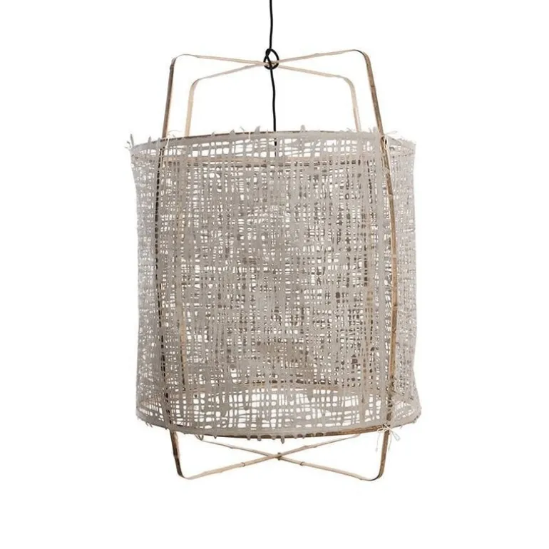 Hanglamp Z1 bamboe grijs karton ø67x100cm