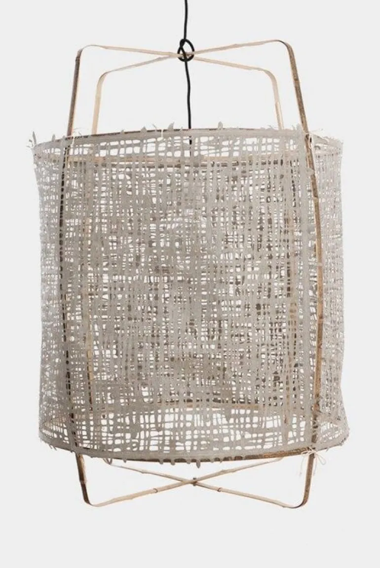 Hanglamp Z11 bamboe grijs karton ø48,5x72,5cm