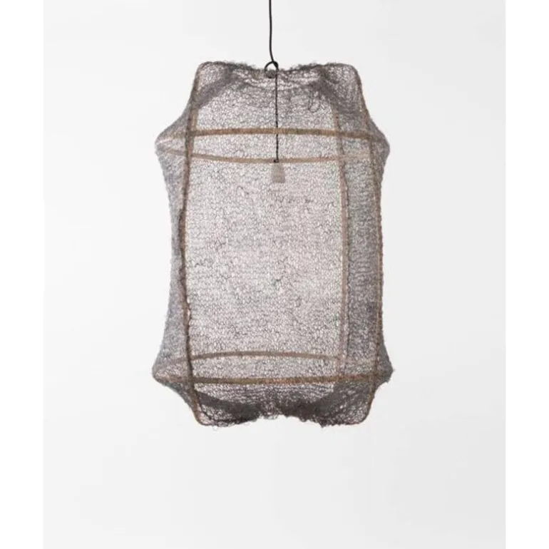Hanglamp Z2 blond sisal net grijs ø67x100cm