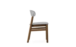 Herit stoel donker eiken/leer grijs - 1401024