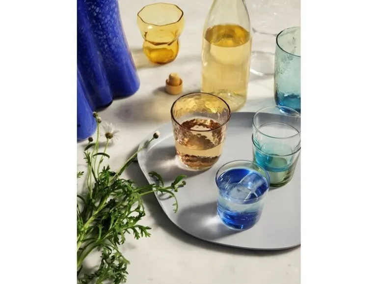 Hue glazen 15cl turquoise set van 6 stuks - 14496244