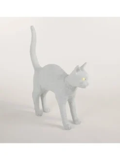 Jobby the cat lamp - wit