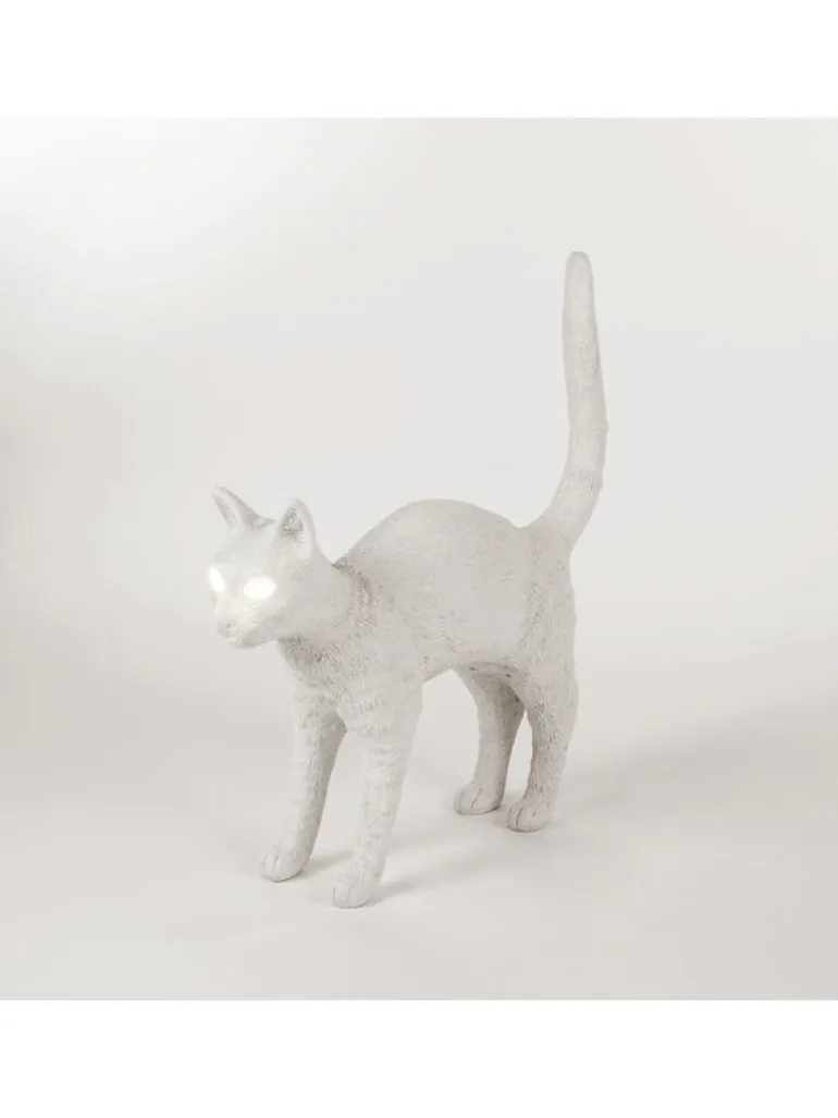 Jobby the cat lamp - wit