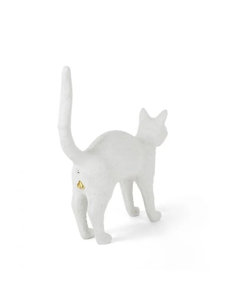 Jobby the cat lamp - wit
