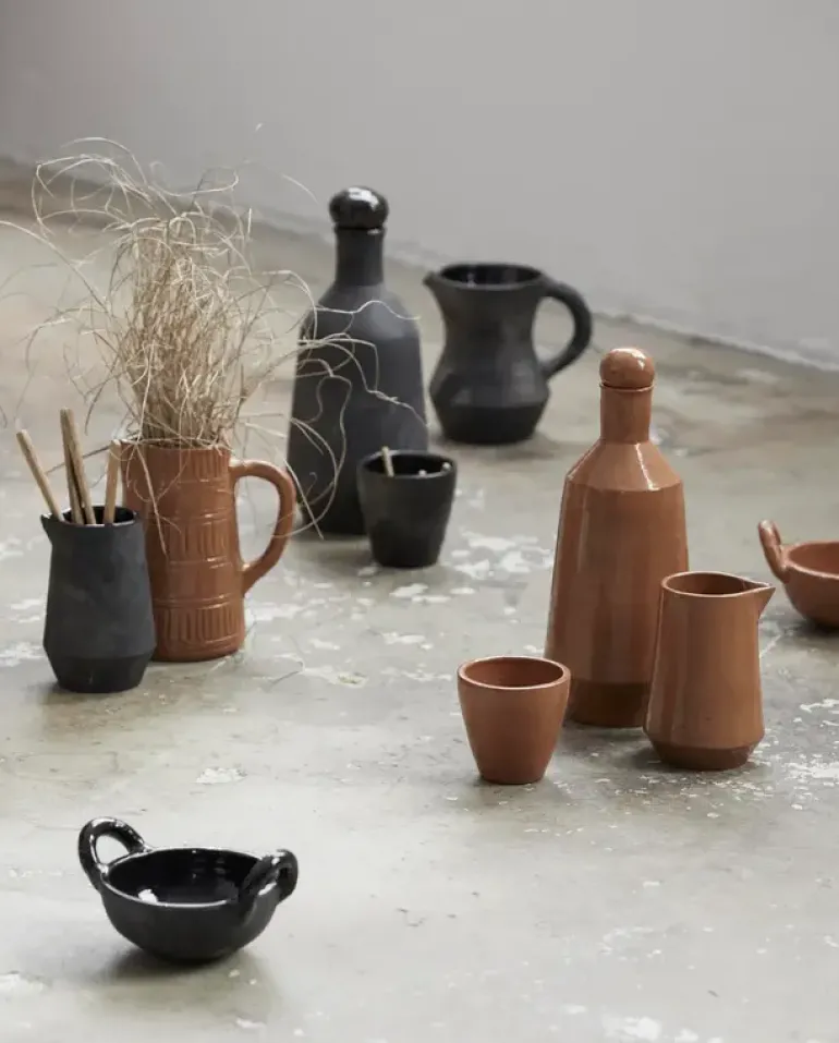 Juniper kopjes bruin set van 6 stuks - 9198