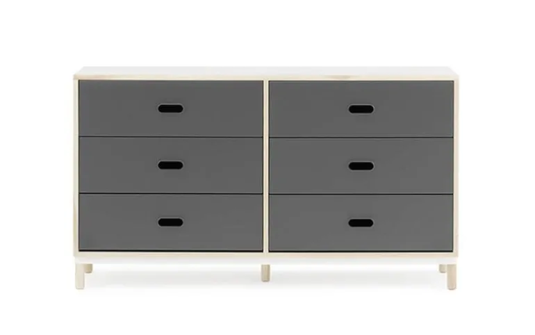 Kabino kast met 6 lades grijs