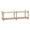 Kast met 2 planken eikenhout - naturel