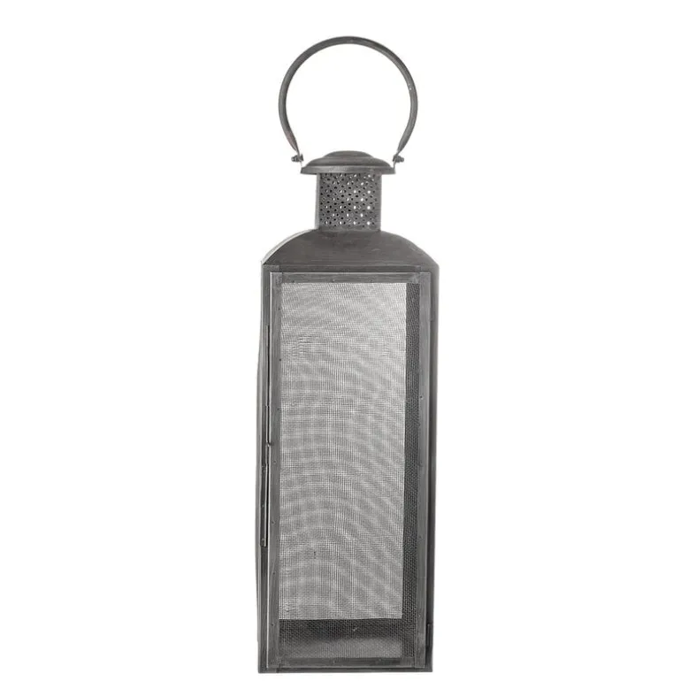 Lantaarn metaal - zwart L20xH57xW20 cm