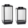 Lantaarns metaal zwart- set van 2 stuks