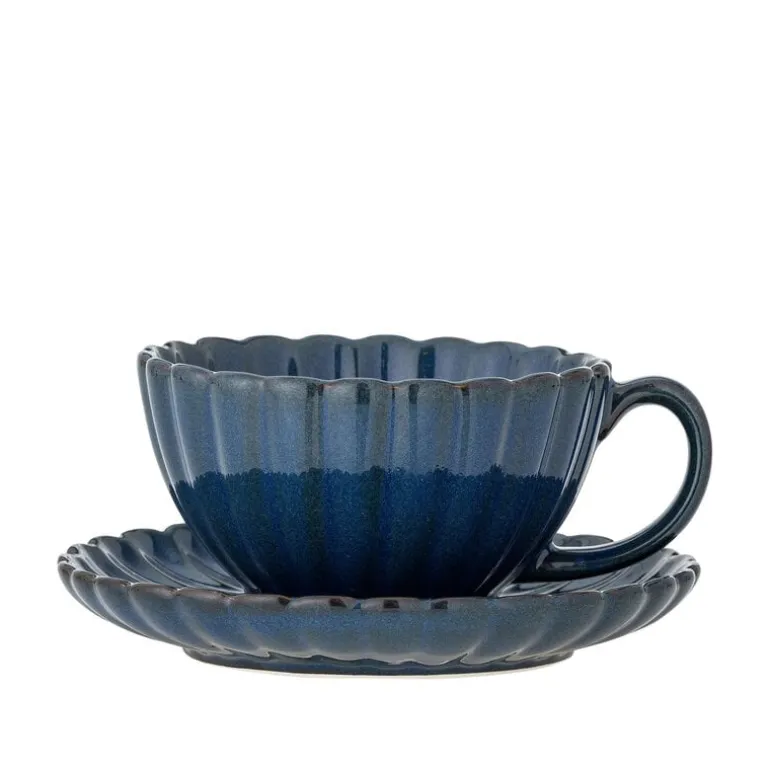 Latina kopjes en schotels blauw set van 6 stuks - 82061910
