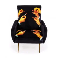 Lipstick armstoel zwart - 16075