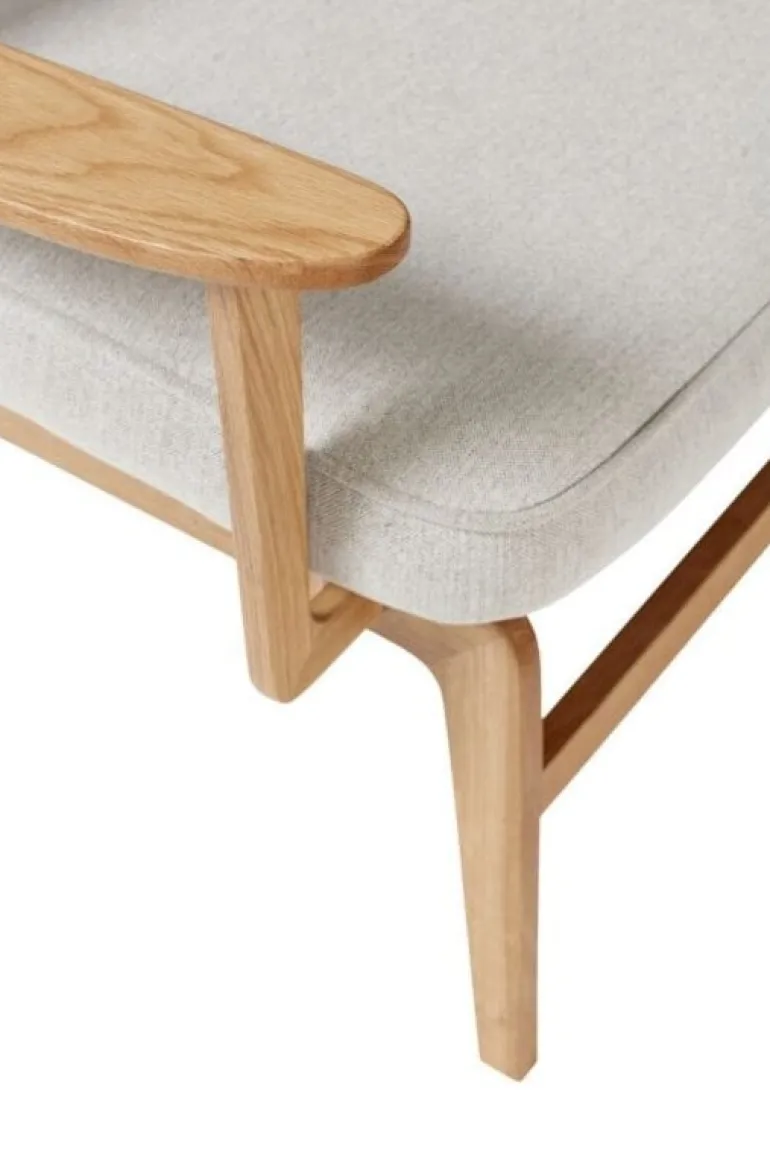 Lounge stoel - naturel/grijs