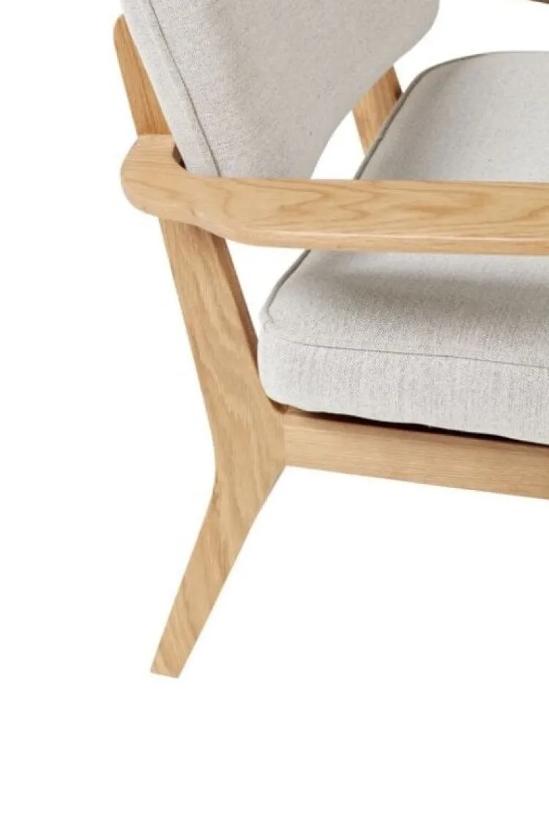 Lounge stoel - naturel/grijs