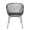 Loungestoel zwart rotan