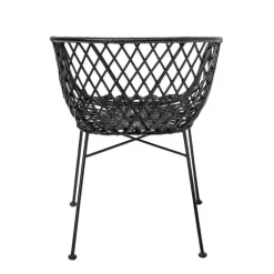 Loungestoel zwart rotan